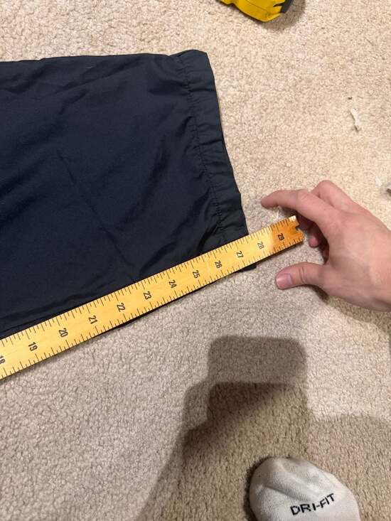 Vintage Nike Baggy Black Nylon Track Pants Swoosh Logo Small - Picture 3 of 4